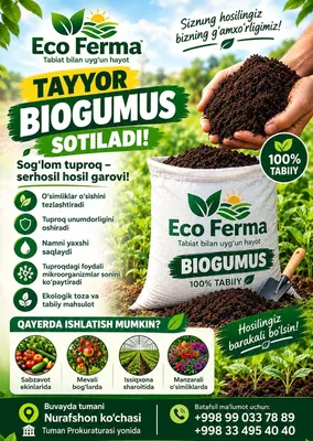 Tayyor biogumus sotiladi