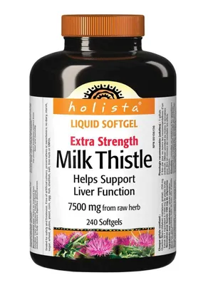 Расторопша, силимарин, 240 капсул Holista Extra Strength Milk Thistle 1