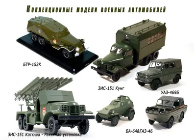 Коллекция коллекционных модели военных авто, танков в 43 и 72 масштабе 1