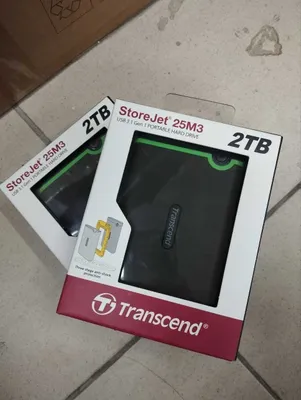 Transcend StoreJet 25M3 — 1 TB / 2 TB, yangi, original 1