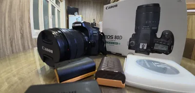 Canon eos 80D kit + комплект аккумуляторов и ND-фильтр 1