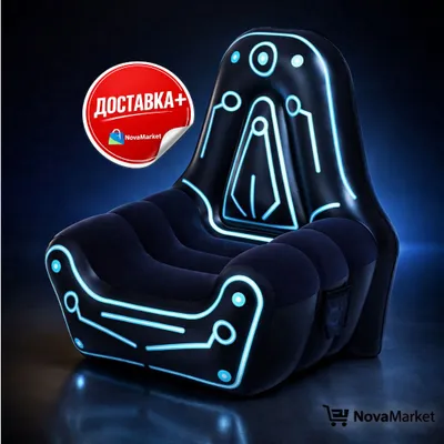 Neon yoritgichli puflama o‘yin kreslosi 1
