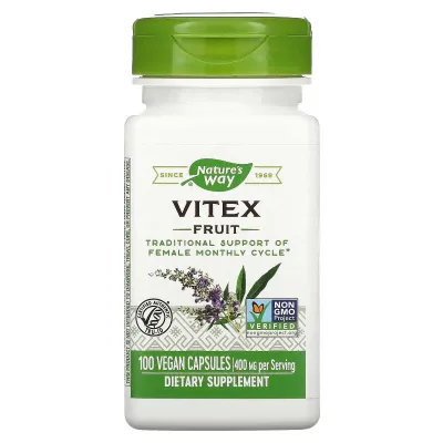 Vitex, Nature's Way, Vitex Fruit (320 kapsula) AQShdan, vegan, halol 1