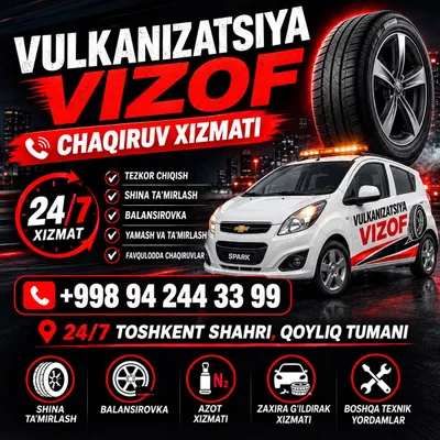 Vulkanizatsiya24/7 Chaquruv xizmati 1