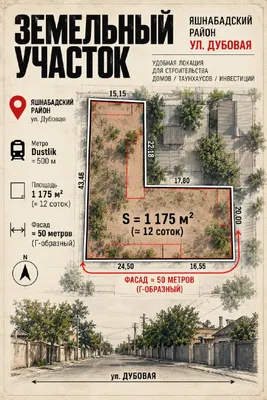 Продажа участок 1200 м², Яшнабадский