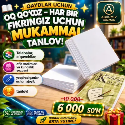 Белая бумага для заметок 1