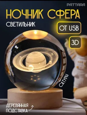 Шар ночник в подарочной коробке, 6 см 1