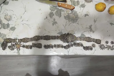 Продам старинный серебряный женский пояс 1