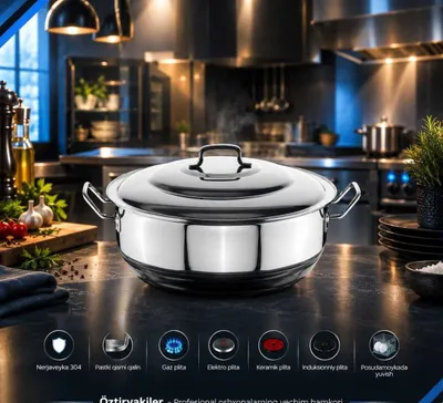 Кастрюля из нержавеющей стали Öztıryakıler 1