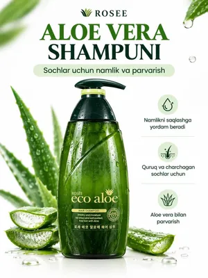 Aloy shampun sochlar uchun namlik va parvarish