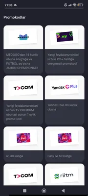 Promokodlar