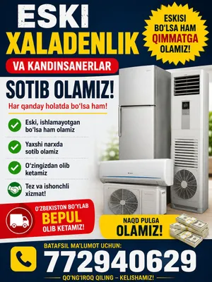 Eski Muzlatgich va Konditsioner Sotib Olamiz