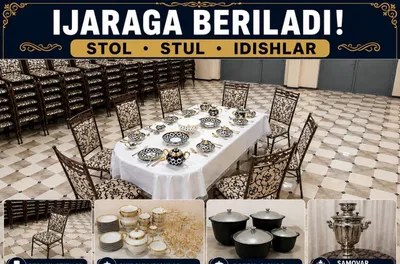 Stol stullar ijaraga beriladi 1