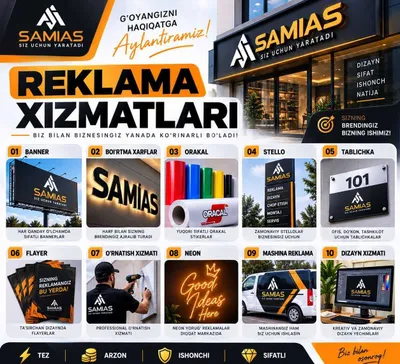 Banner Bukva Neon Reklama xizmatlari toshkent 1