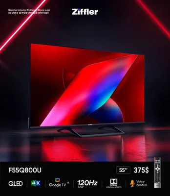 Televizor 55 smart QLED/ZIFFLER/WEB OS телевизор