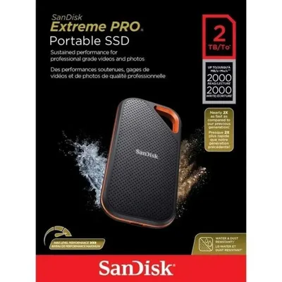 SanDisk 2TB Extreme PRO Portable SSD V2, USB 3.2 1
