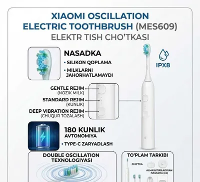 Электрическая зубная щетка Xiaomi Oscillation Electric Toothbrush 1