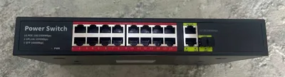16 portli gigabitli POE kommutator + 2 ta RJ port + 1 ta SFP port 1