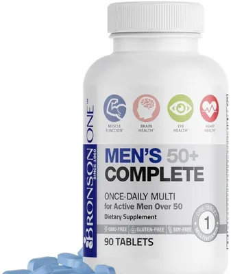 Bronson ONE Daily Mens 50+ To‘liq multivitamin kompleksi 1