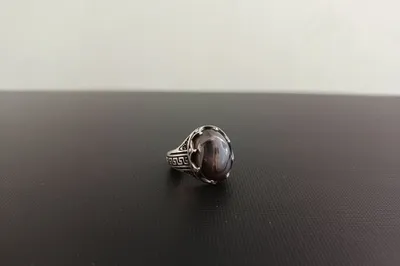 Кольцо из Мекки, серебро с натуральным камнем 1