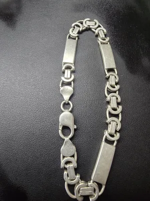 Серебряный браслет с цепочкой 1
