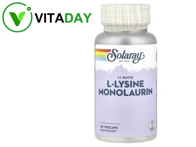 Solaray L-Lysine Monolaurin L-лизин и монолаурин 1