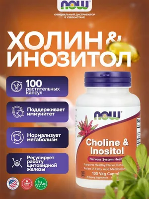 NOW Foods Choline & Inositol Холин и инозитол Solgar Choline Inositol 1