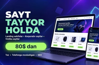 Tayyor sayt Ishlab chiqish, sayt buyurtma qilish WordPress sayti 1