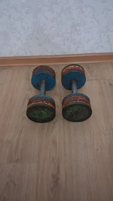 Har biri 10 kg bo‘lgan, yig‘ilmaydigan gantellar