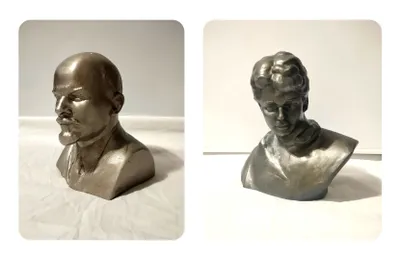 Бюст В И. Ленина 1970-80 гг., С. Есенина 1960 г. 1