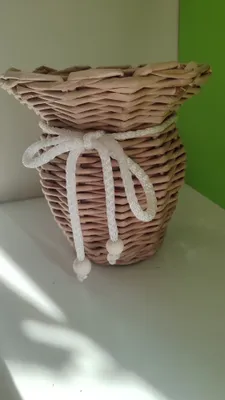Плетёный кувшин для сухоцветов. 1