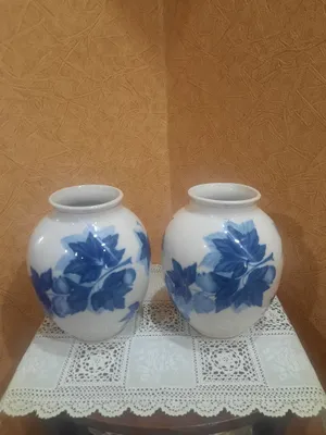 Винтажные фарфоровые парные вазы. Старое Палонне ЗХК. 1960-70гг. Подг 1