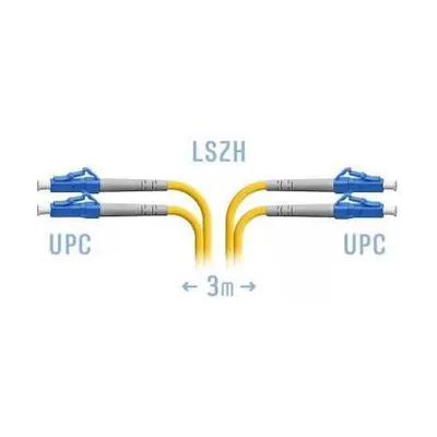 Патч корд оптический LC/UPC — LC/UPC, SM Duplex 3 метра