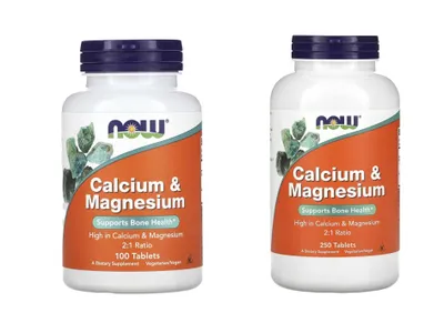 NOW Foods NOW kalsiy va magniy Calcium Magnesium, 100 va 250 dona tabletka 1