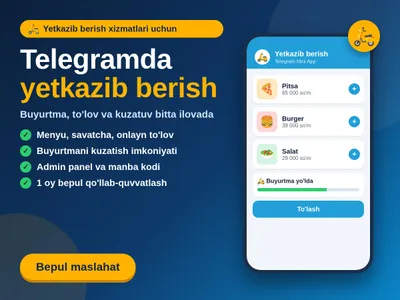 Telegram Mini App для службы курьерской доставки