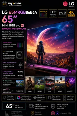 LG 65MRGB86B6A — 65-дюймовый Mini RGB evo AI • Доставка • Новый