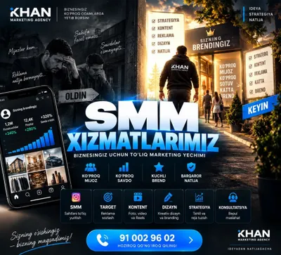 SMM xizmatlari — mijoz va sotuvni oshiramiz!