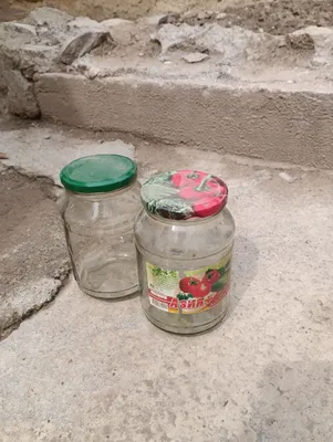 1-литровые банки с крышкой и без крышки 1