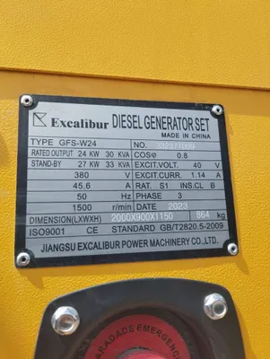 Generator Excalibur 30kwa 24kw 1