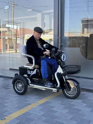Yo‘lovchilar uchun 3 o‘rindiqli oilaviy mini elektr tritsikl | yangi 1