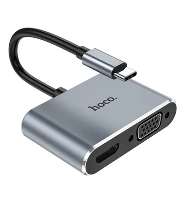 НВЗО Есо, конвертер Туре-С на НDМI+ VGA +USB3.0+PD 1