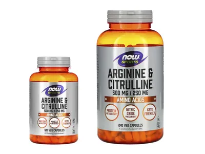 NOW Foods Sports Arginine Citrulline аргинин и цитруллин arginin 1