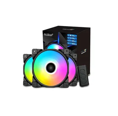 | Korpuslar uchun kulerlar RGB Case fan PCCooler HALO FRGB 3in1 to‘plami 1