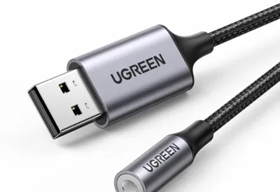 Adapter UGREEN. Audio adapterni USB ga o'tkazib beradi 1