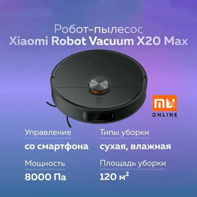 Xiaomi Robot Vacuum X20 Max robot-changyutgichi (EU, qora) 1