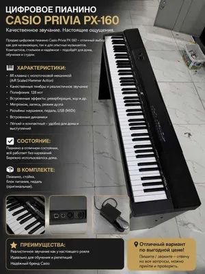 Пианино Casio privia PX-160 1