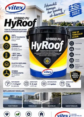 Vitex HyProof Hybrid PU — tom va terrasa uchun gidroizolyatsiya
