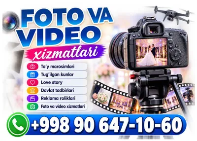Video & Foto xizmati $100