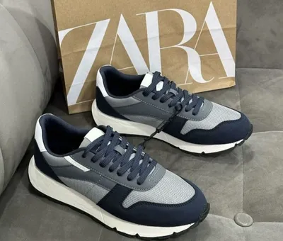 Стильный хит от ZARA: Мужские комбинированные кроссовки в ретро-стиле 1