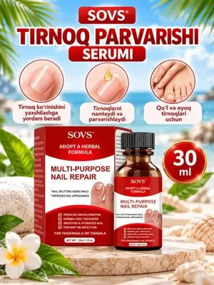 SOVS tirnoq parvarishi serumi 30 ml, qo‘l va oyoq